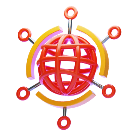 GLOBAL NETWORK  3D Icon