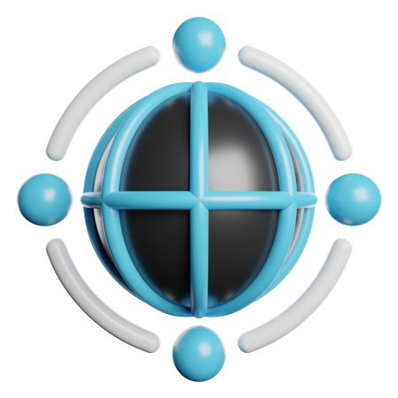 Global Network  3D Icon
