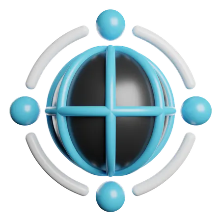 Global Network  3D Icon