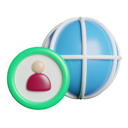 Global Network  3D Icon