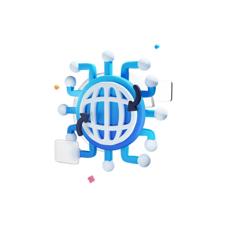 Global Network  3D Icon