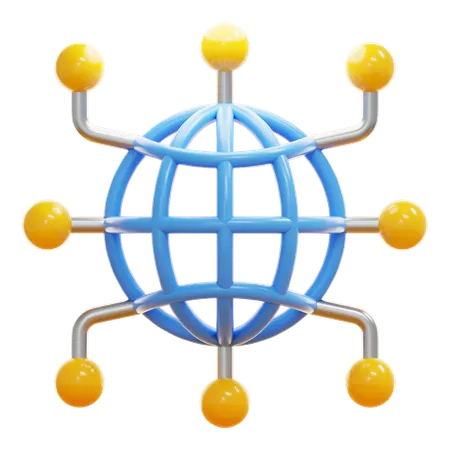 GLOBAL NETWORK  3D Icon