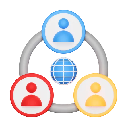 Global Network  3D Icon