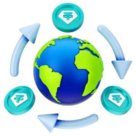 Global network  3D Icon