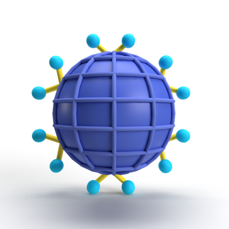 Global Network  3D Icon