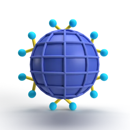 Global Network  3D Icon