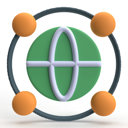 Global Network  3D Icon