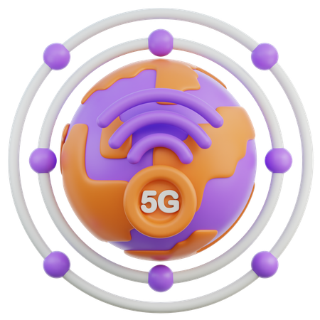 Global Network 5G  3D Icon