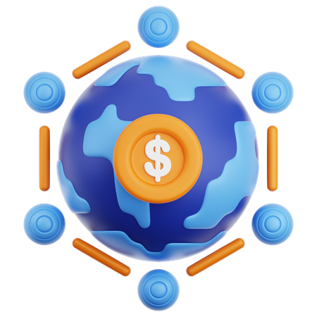 Global Networking  3D Icon