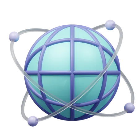 Global Networking  3D Icon