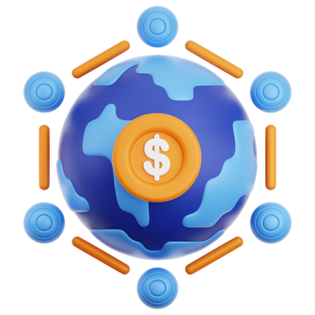 Global Networking  3D Icon