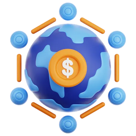 Global Networking  3D Icon