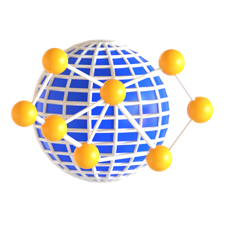 Global Networking  3D Icon