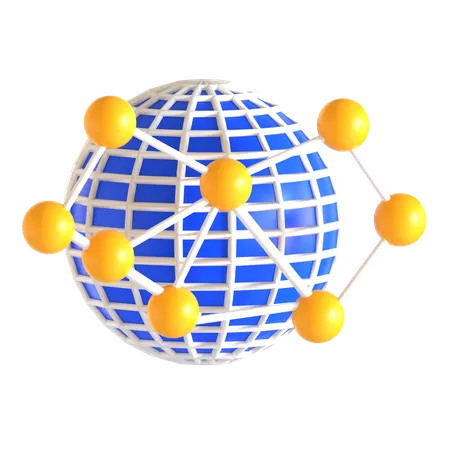 Global Networking  3D Icon