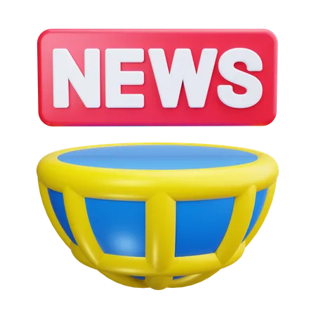 Global News  3D Icon