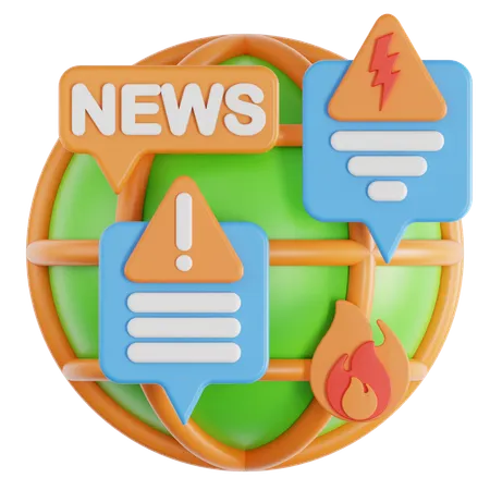 Global News  3D Icon