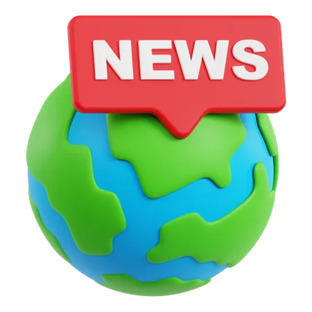 Global News  3D Icon