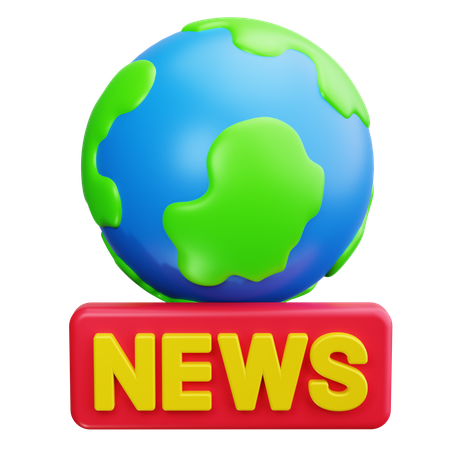 Global news  3D Icon