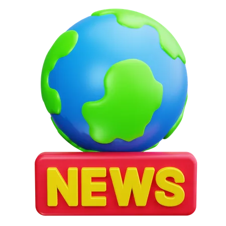 Global news  3D Icon