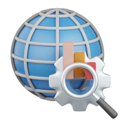Global optimization  3D Icon