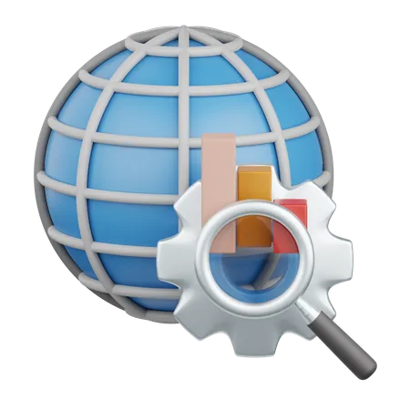 Global optimization  3D Icon