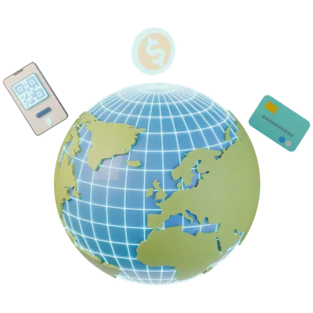 Global Payment Network  3D Icon