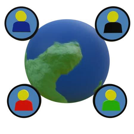 Global People  3D Icon