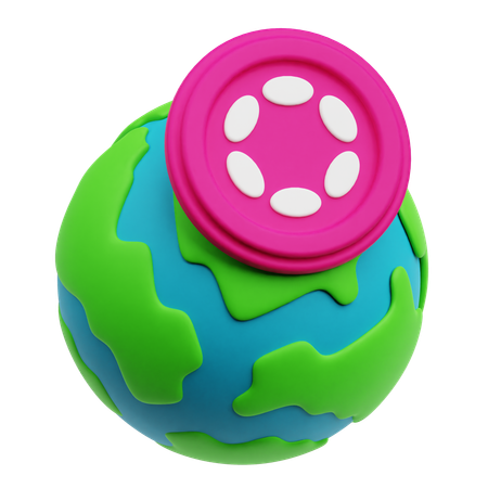 Global Polkadot  3D Icon