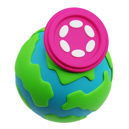 Global Polkadot  3D Icon