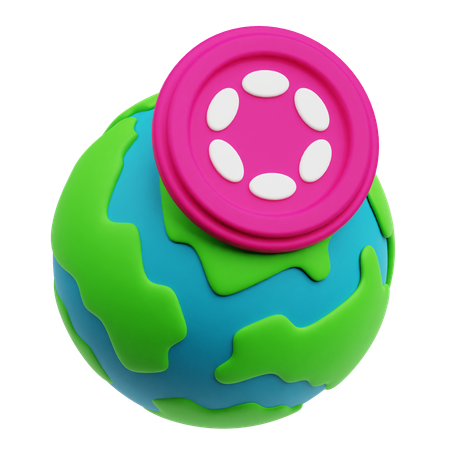 Global Polkadot  3D Icon