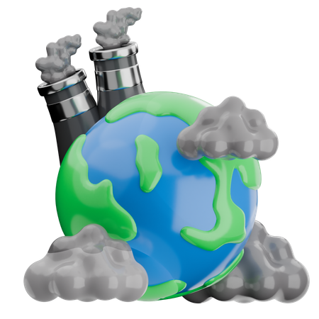 Global Pollution  3D Icon