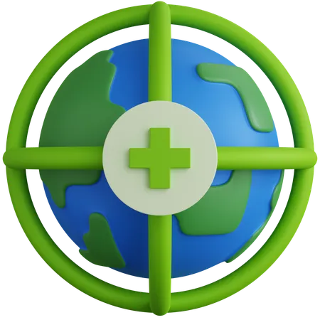 Global Protection  3D Icon