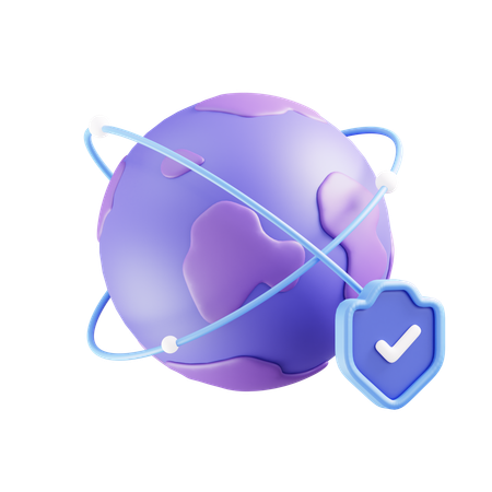 Global Protection  3D Icon