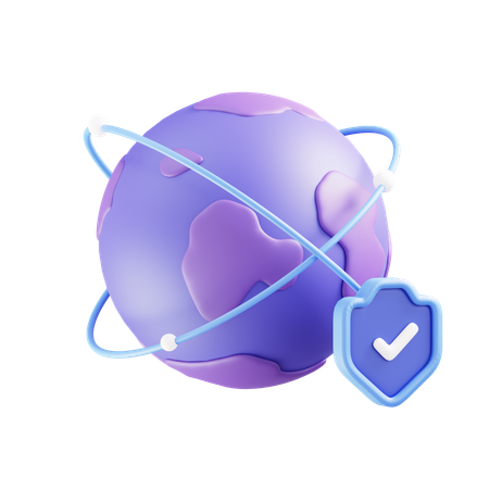 Global Protection  3D Icon