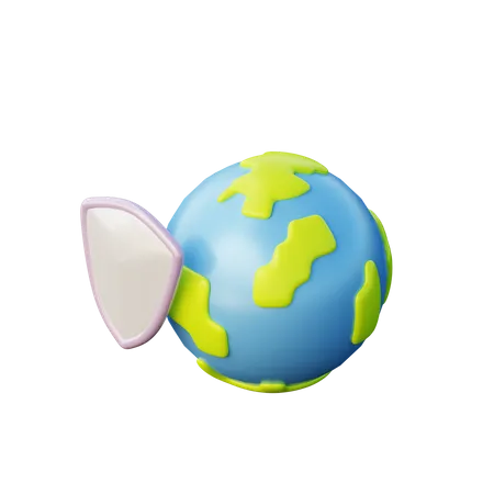 Global Protection  3D Illustration