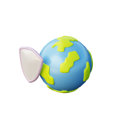 Global Protection 3D Illustration