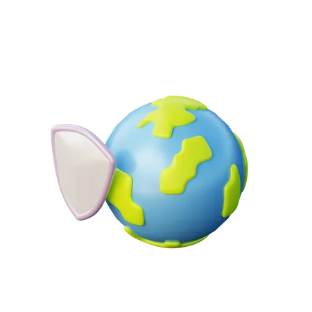 Global Protection 3D Illustration