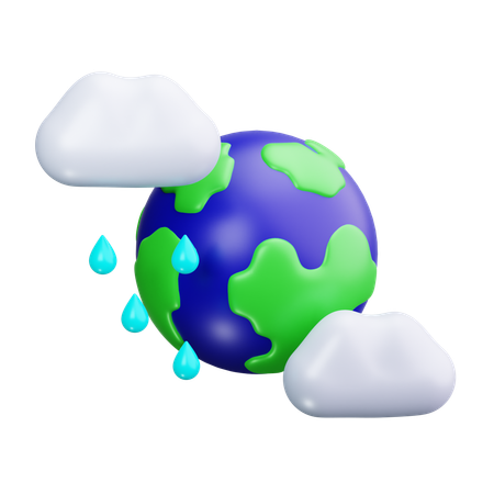 Global Rain  3D Icon