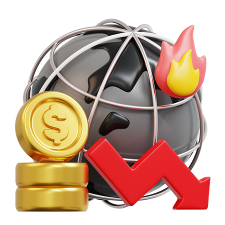 Global Recession  3D Icon