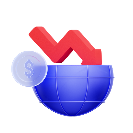 Global Recession  3D Icon