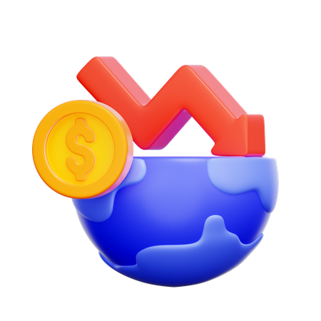 Global Recession  3D Icon
