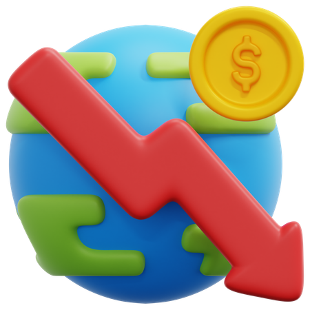 Global Recession  3D Icon