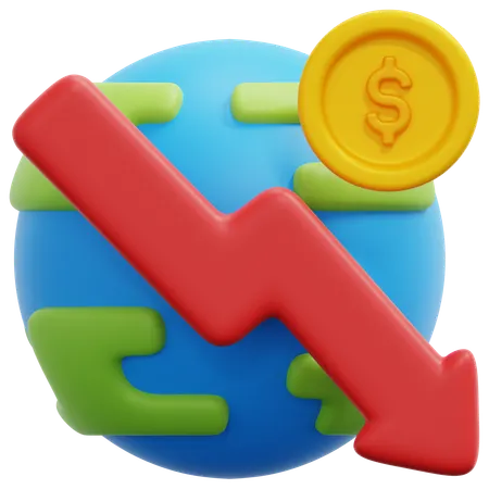 Global Recession  3D Icon