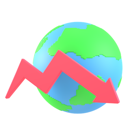 Global Recession  3D Icon