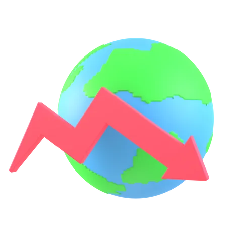 Global Recession  3D Icon