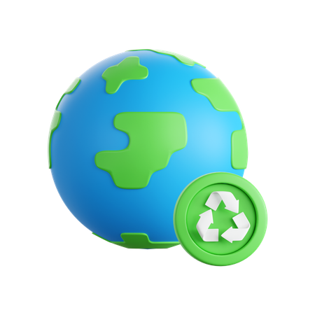 地球規模のリサイクル  3D Icon