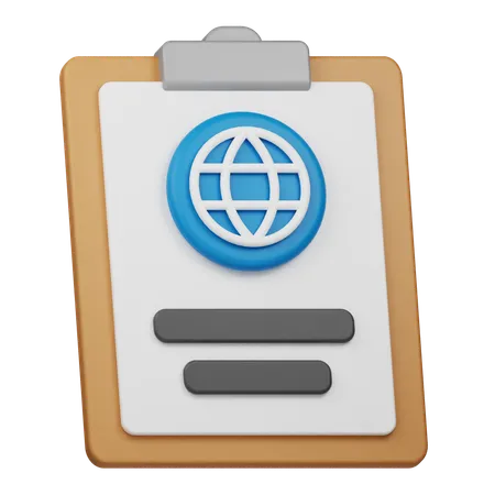 Global Report  3D Icon