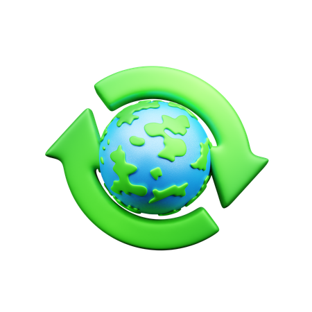 Global Reuse  3D Icon