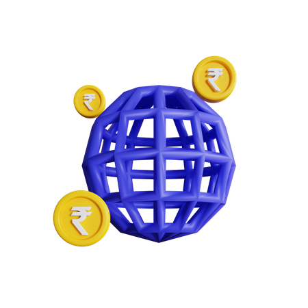 Global Rupee  3D Icon