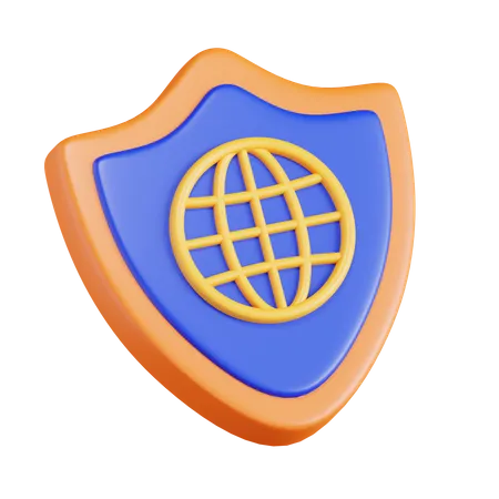 Sécurité mondiale  3D Icon